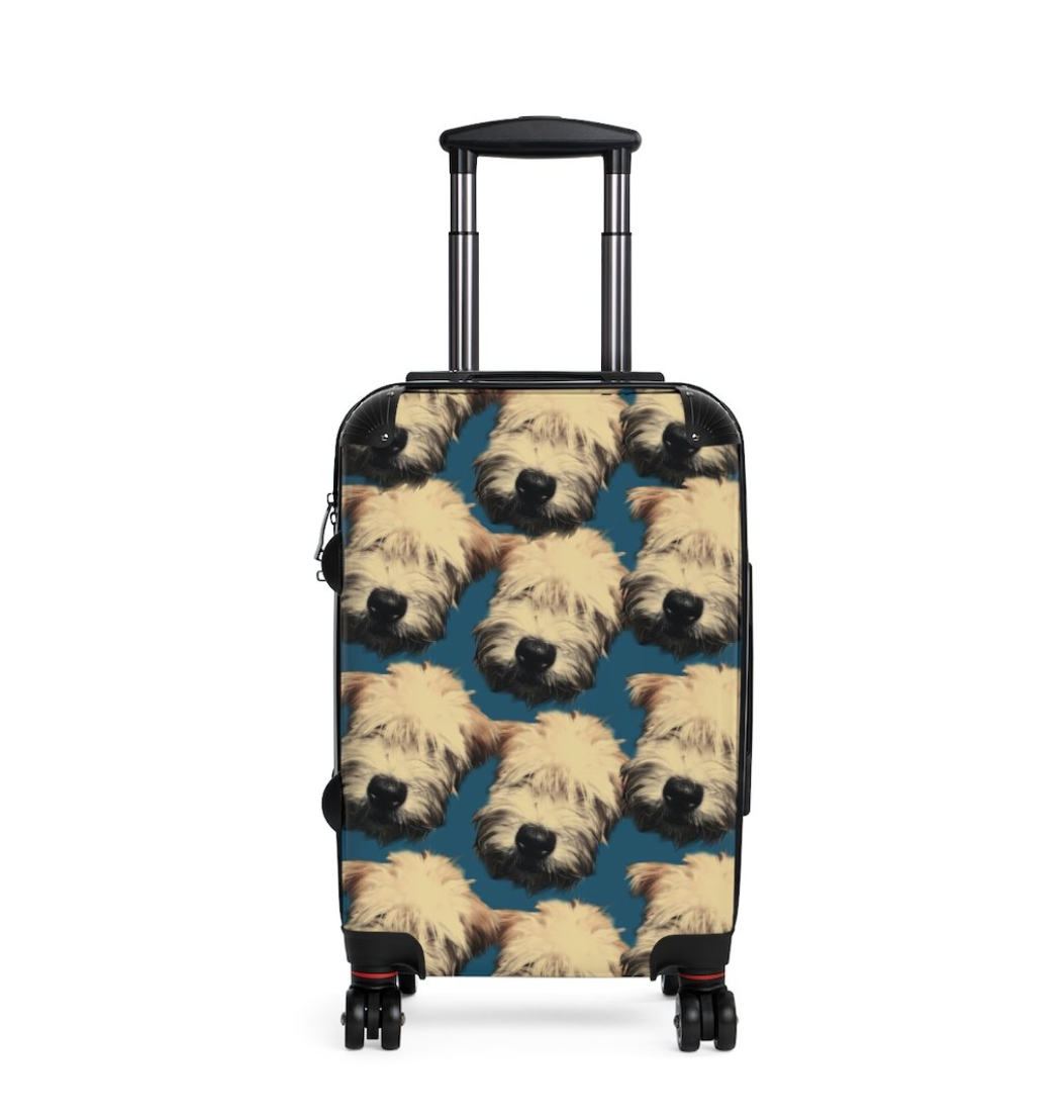 wheaten puppy suitcase