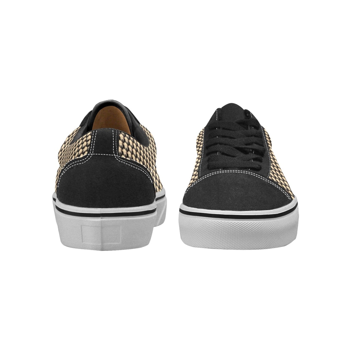 Wheaten Puppy Men's classic sneakers - Black Men's Low Top Skateboarding Shoes (Model E001-2)