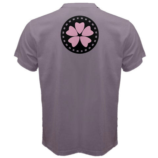 FFJM Official Men's Cotton T-Shirt Grey Pink