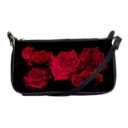 FLOWERS - Pochette à bandoulière roses rouges