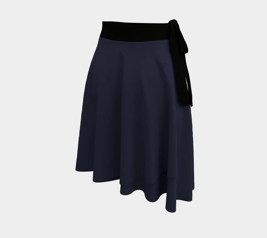 FLOWERS - Wrapped Skirt - Navy, White & Pink