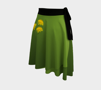 FLOWERS - Wrapped Skirts - Green & Yellow