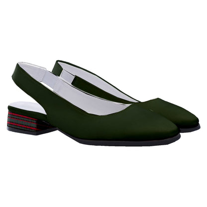 Green Women's Classic Slingback Heels - Tartan heels