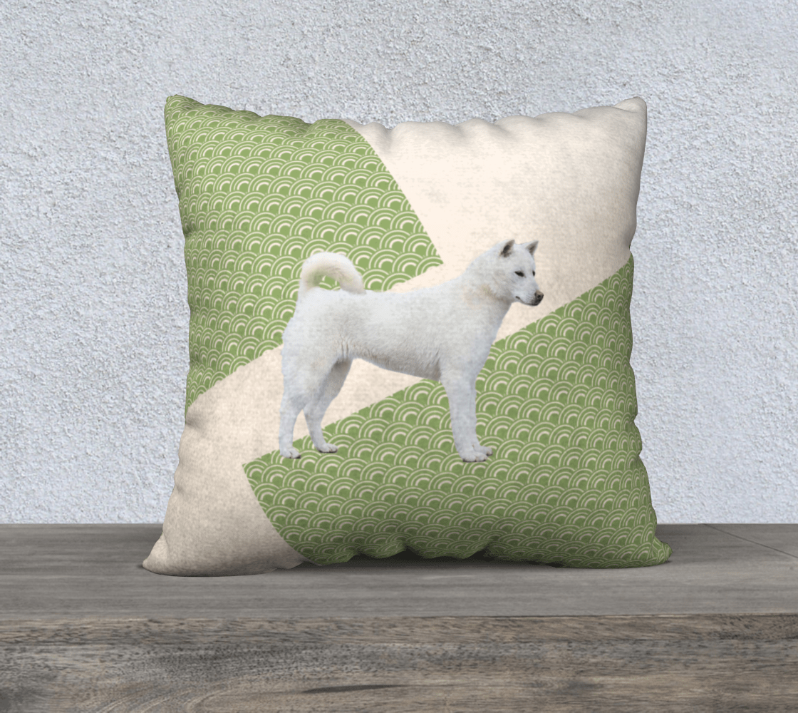 Cushion Cover - Japanese dogs - Kishu 22x22