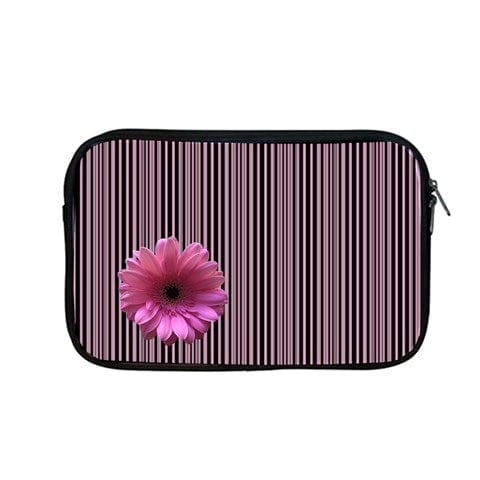 Laptop Case 13" Zipper Case - Stripes Pink Flower