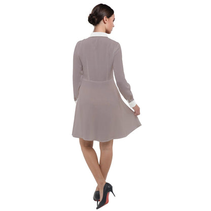 the-wheaten-store-long-sleeve-chiffon-shirt-dress-taupe-grey