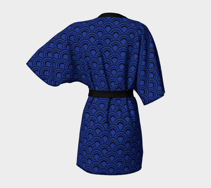 Paysage du Japon - Uroko - Peignoir Kimono Bleu