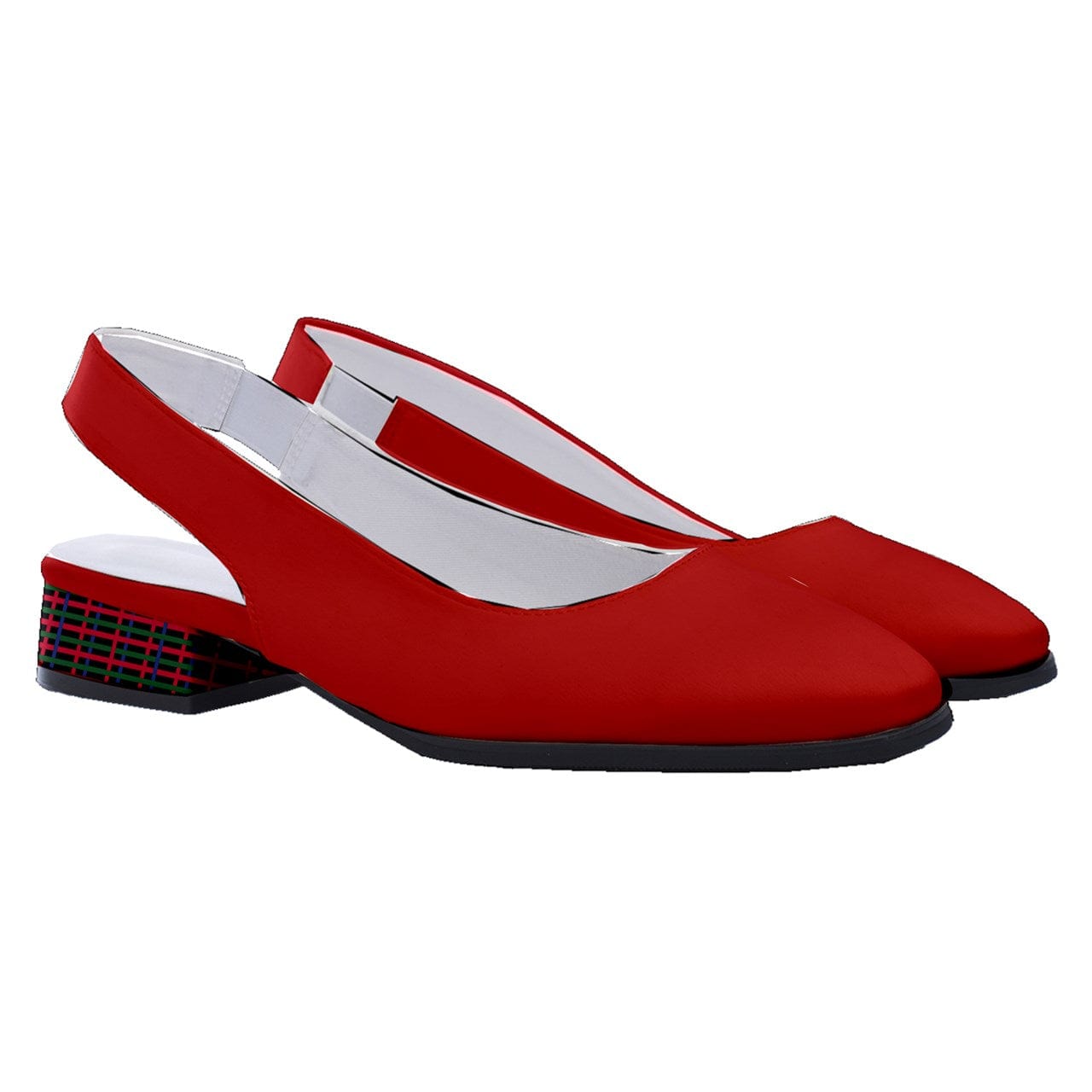 the-wheaten-store-red-tartan-women-s-classic-slingback-heels-shoes