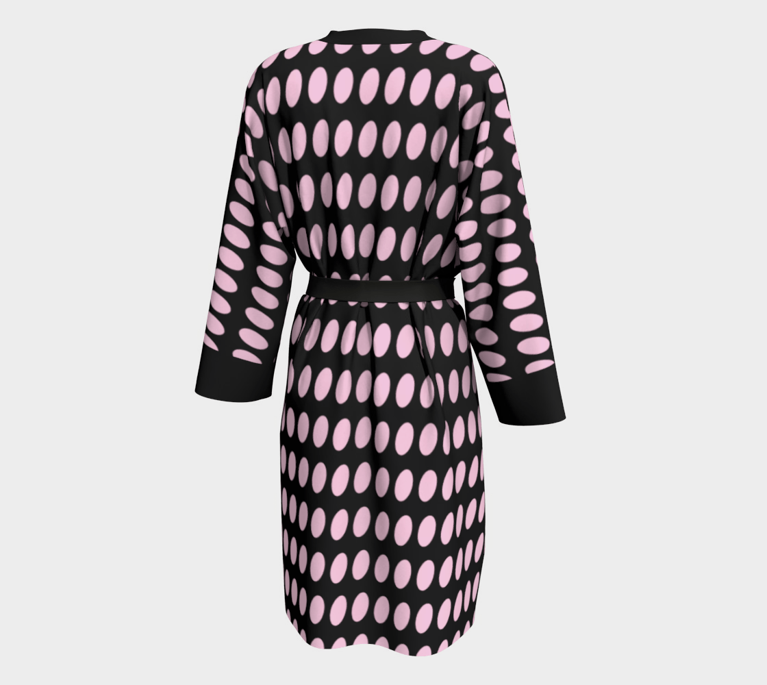 Robe Black with Pink Polka Dots  🇨🇦