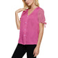 the-wheaten-store-women-s-bow-sleeve-button-up-top-pink-button-down-shirts-33006171226309