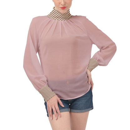 the-wheaten-store-women-s-high-neck-long-sleeve-chiffon-top-old-pink-wheaten-puppy-pattern-fulltop-33006175813829