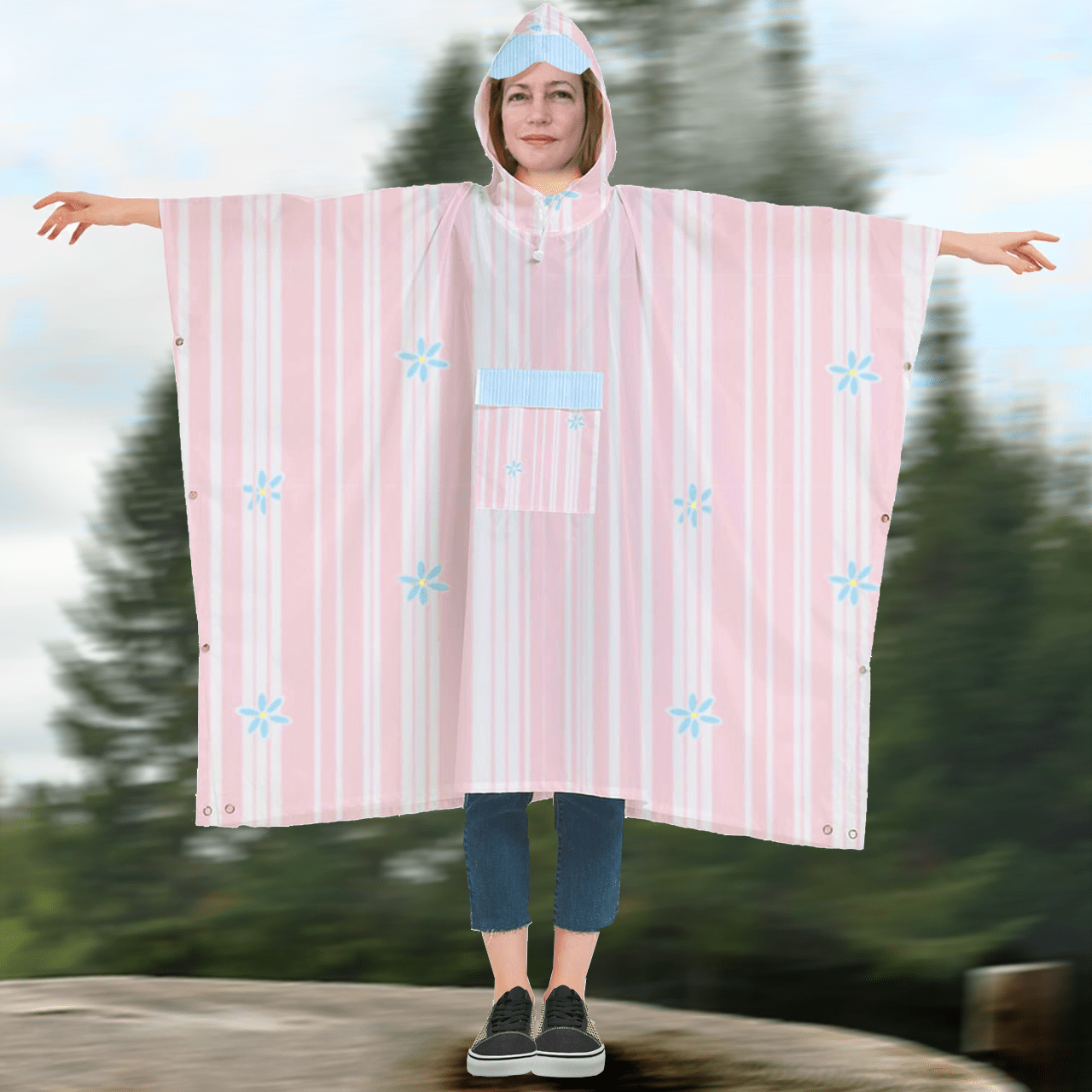 the-wheaten-store-women-s-hooded-rain-poncho-pink-and-blue-fulldress-one-size-33000414707909