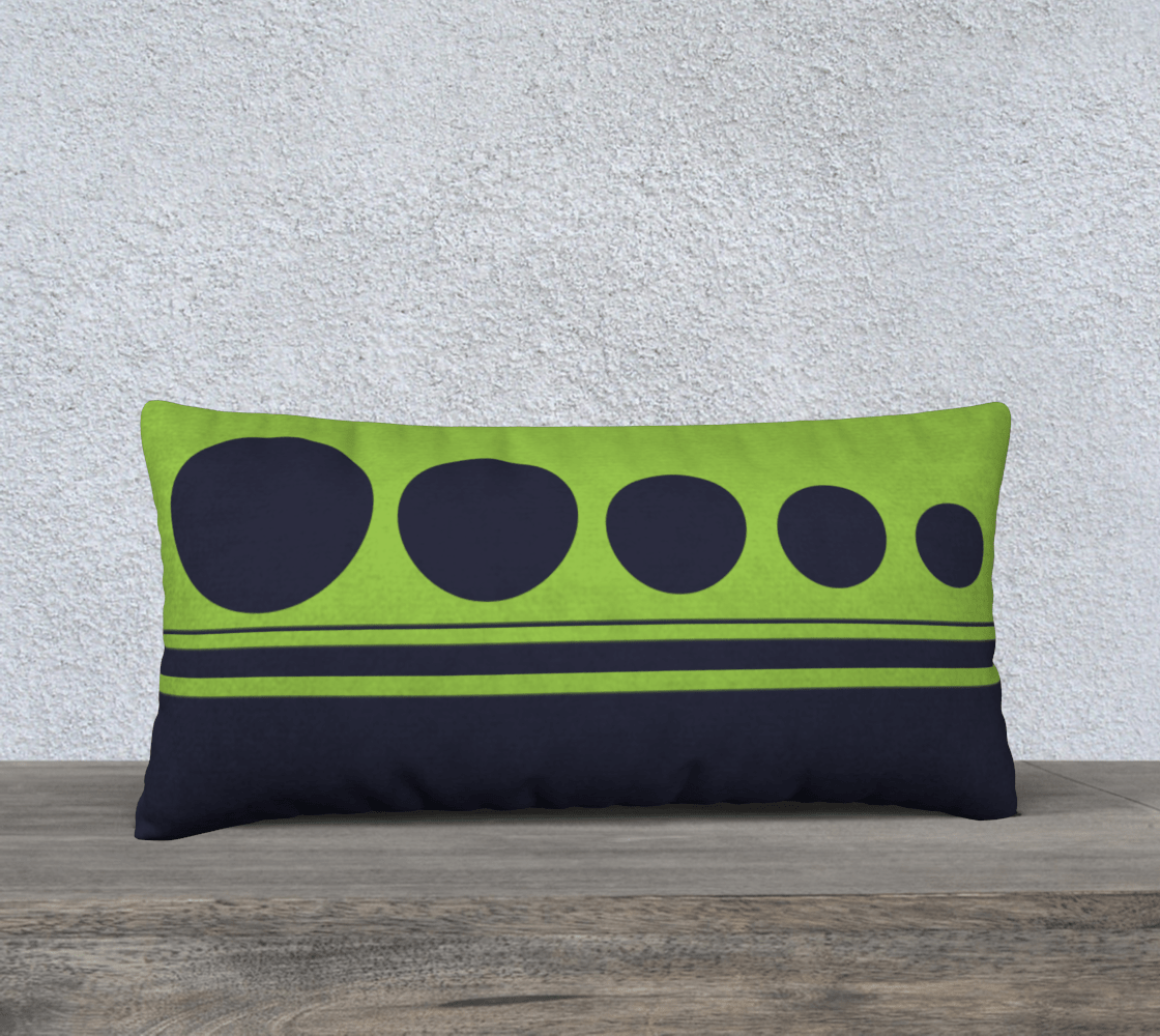 24x12 Accent Cushion Cover - Green and Navy 🇨🇦
