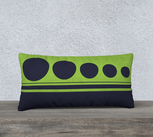 24x12 Accent Cushion Cover - Green and Navy 🇨🇦