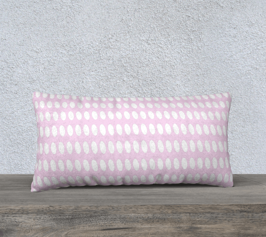 the-wheaten-store-accent-cushion-cover-pink-and-white-polka-dots-24-x-12