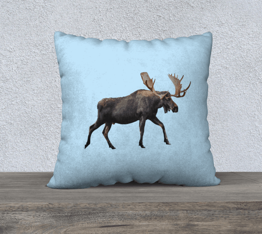 Animaux du Quebec - 22x22 Accent Cushion Cover  - Orignal 🇨🇦