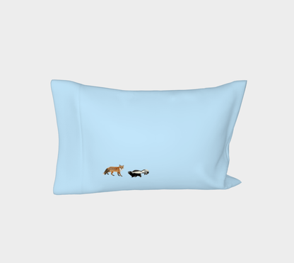 Animaux du Quebec - Pillow Cover - Soft Blue  🇨🇦
