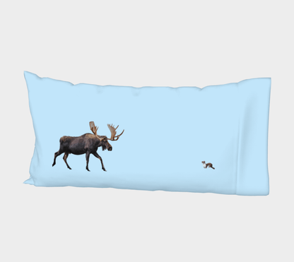 Animaux du Quebec - Pillow Cover - Soft Blue  🇨🇦