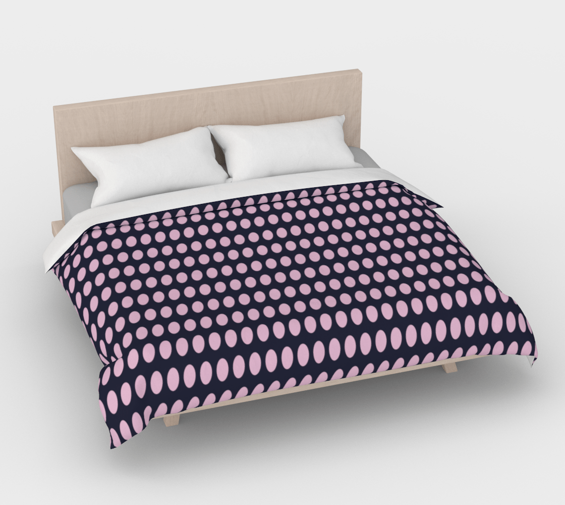 the-wheaten-store-bed-duvet-cover-marine-blue-and-pink-polka-dots-duvet-cover