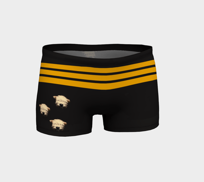 Black & Gold Wheaten Puppy Athletic Shorts - women 🇨🇦 - The Wheaten Store