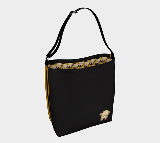 Black & Gold Wheaten Puppy Shoulder bag - the wheaten store