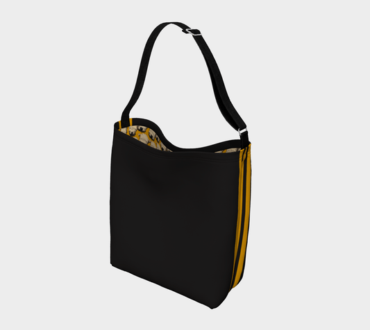 Black & Gold Wheaten Puppy Shoulder bag - the wheaten store - back side