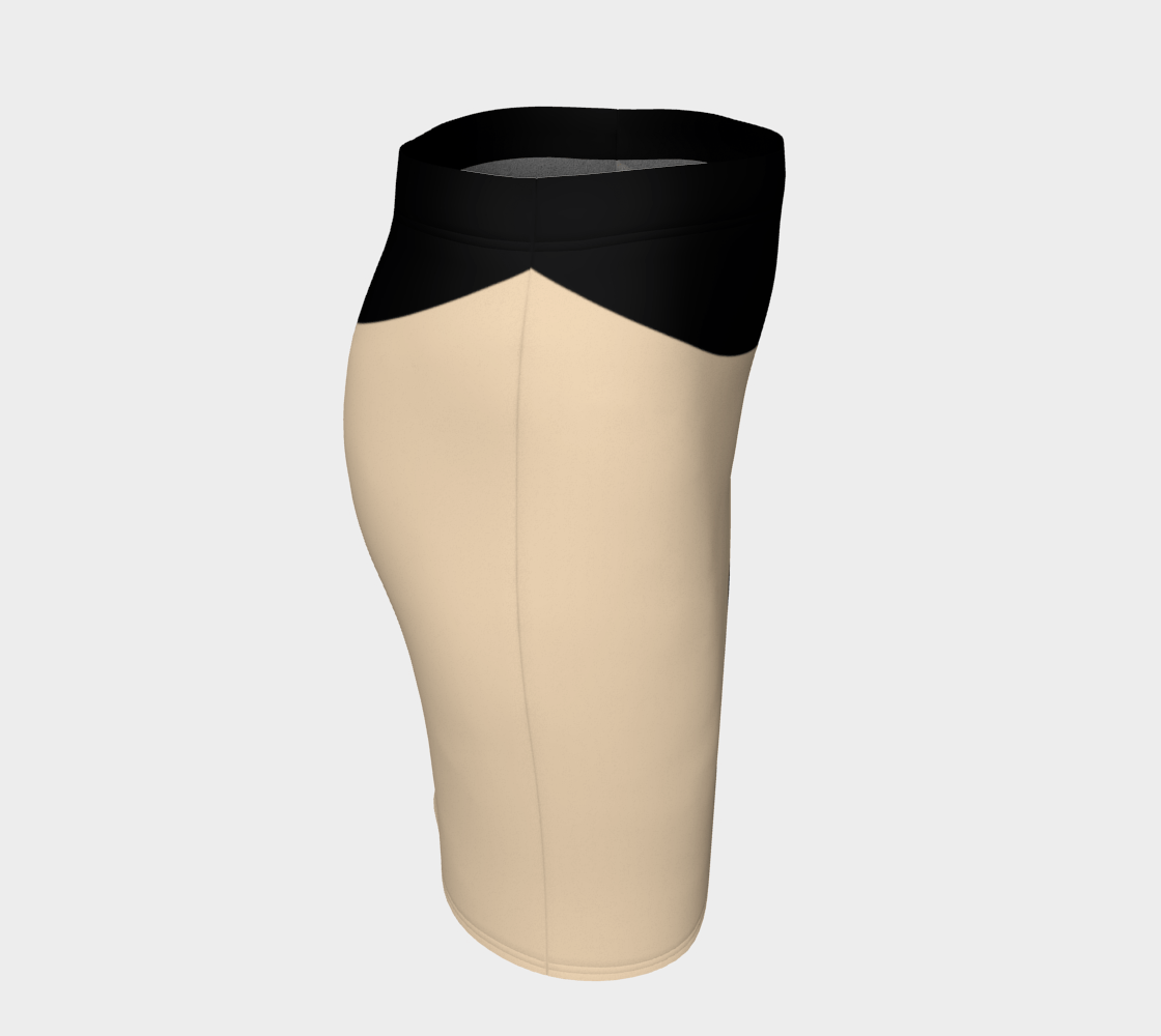 Fitted Skirt - Beige and Black  🇨🇦