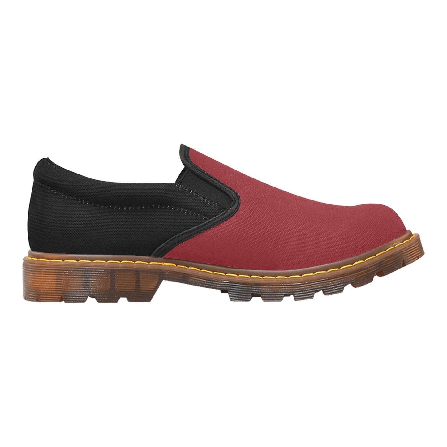 Martin Style Women's Loafers Shoes red and Black Martin