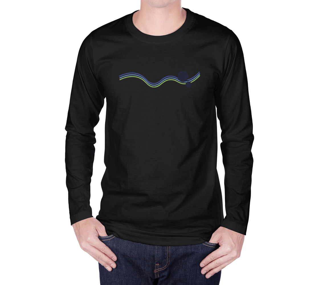 Men's Long T-SHirt - Waves - 6 colors 🇨🇦