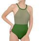 Wheaten Puppy High Neck Swimsuit - Green