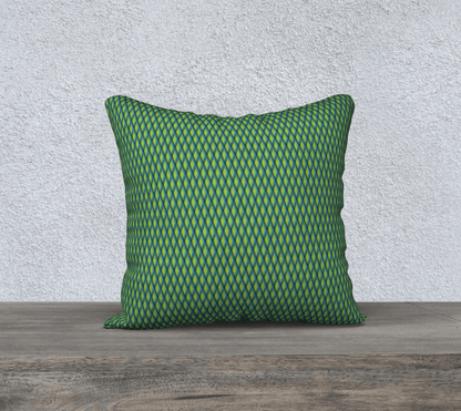 Ocean Blue Square Accent Cushion - Blue and Green 18