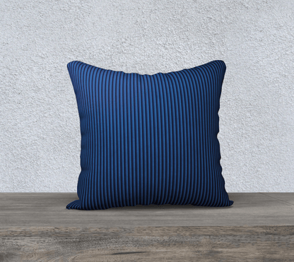 Coussin décoratif carré bleu océan - Bleu et rose 18" 🇨🇦