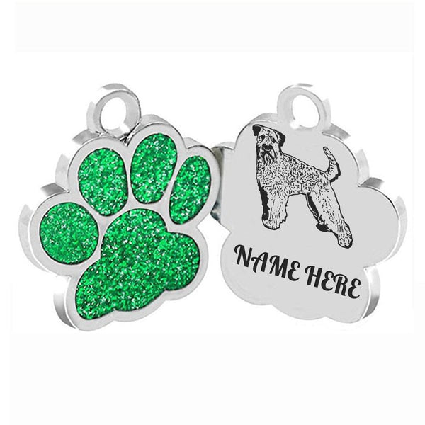 Personalized Dog Name Tag - Wheaten