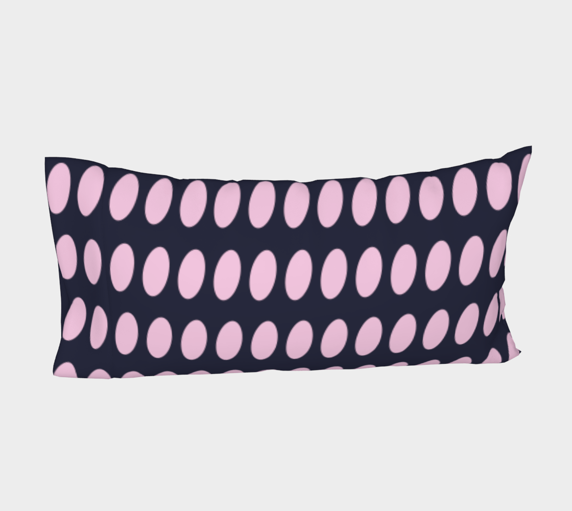 the-wheaten-store-pillow-case-marine-blue-and-pink-polka-dots-bed-pillow