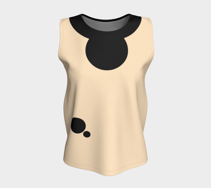 Sleeveless Blouse - Beige and Black 🇨🇦