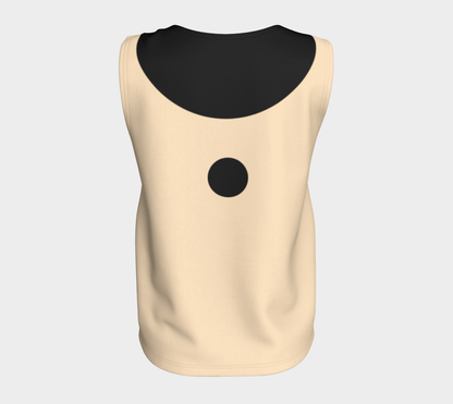 Sleeveless Blouse - Beige and Black 🇨🇦