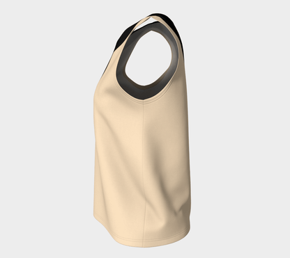 Sleeveless Blouse - Beige and Black 🇨🇦