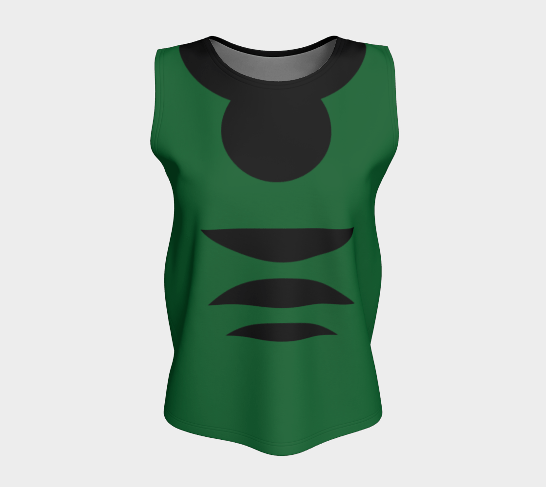 Sleeveless Blouse - Green and Black 🇨🇦