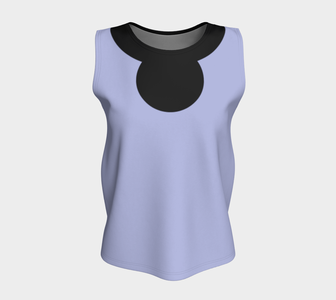 Sleeveless Blouse - Lilac and Black