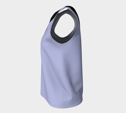 Sleeveless Blouse - Lilac and Black