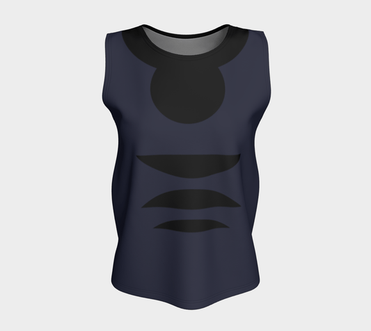 Sleeveless Blouse - Navy and Black 🇨🇦