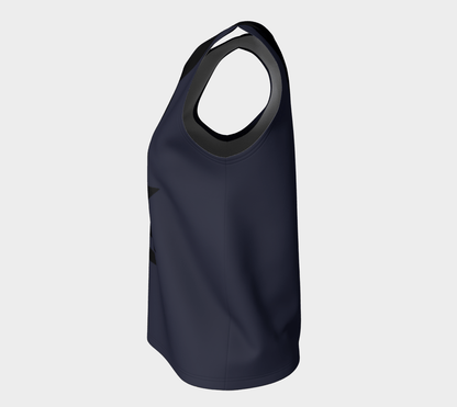 Sleeveless Blouse - Navy and Black 🇨🇦