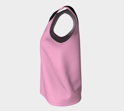 Sleeveless Blouse - Pink and Black