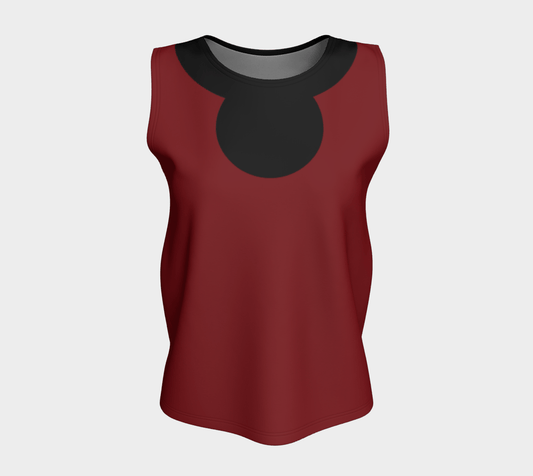 Sleeveless Blouse - Red and Black 🇨🇦