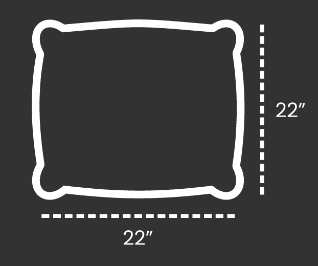 Snowy Wheaten 22" Cushion Cover 🇨🇦 - The Wheaten Store - Size chart