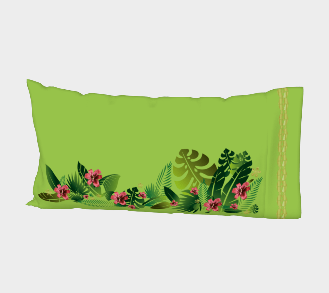 the-wheaten-store-tropical-pillow-case-lime-green-bed-pillow-sleeve