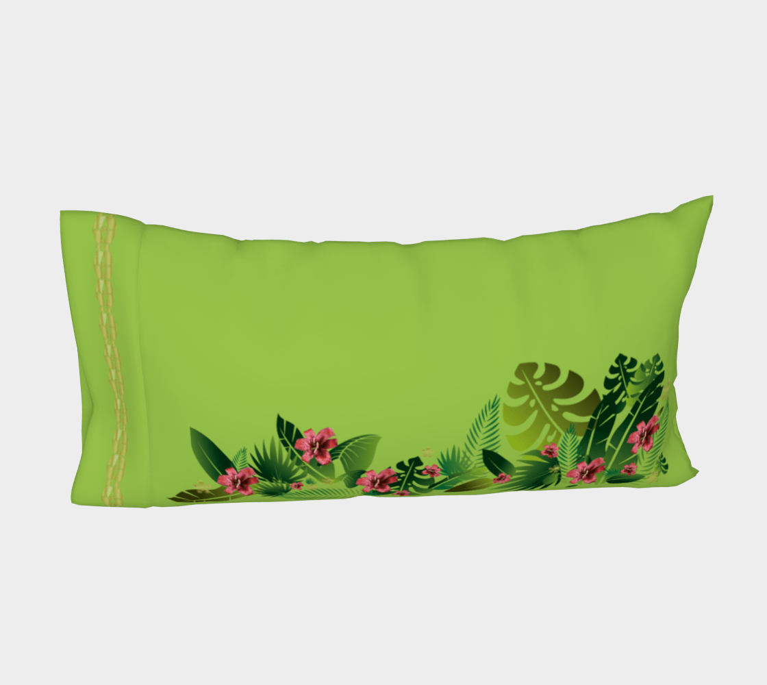 the-wheaten-store-tropical-pillow-case-lime-green-bed-pillow-sleeve