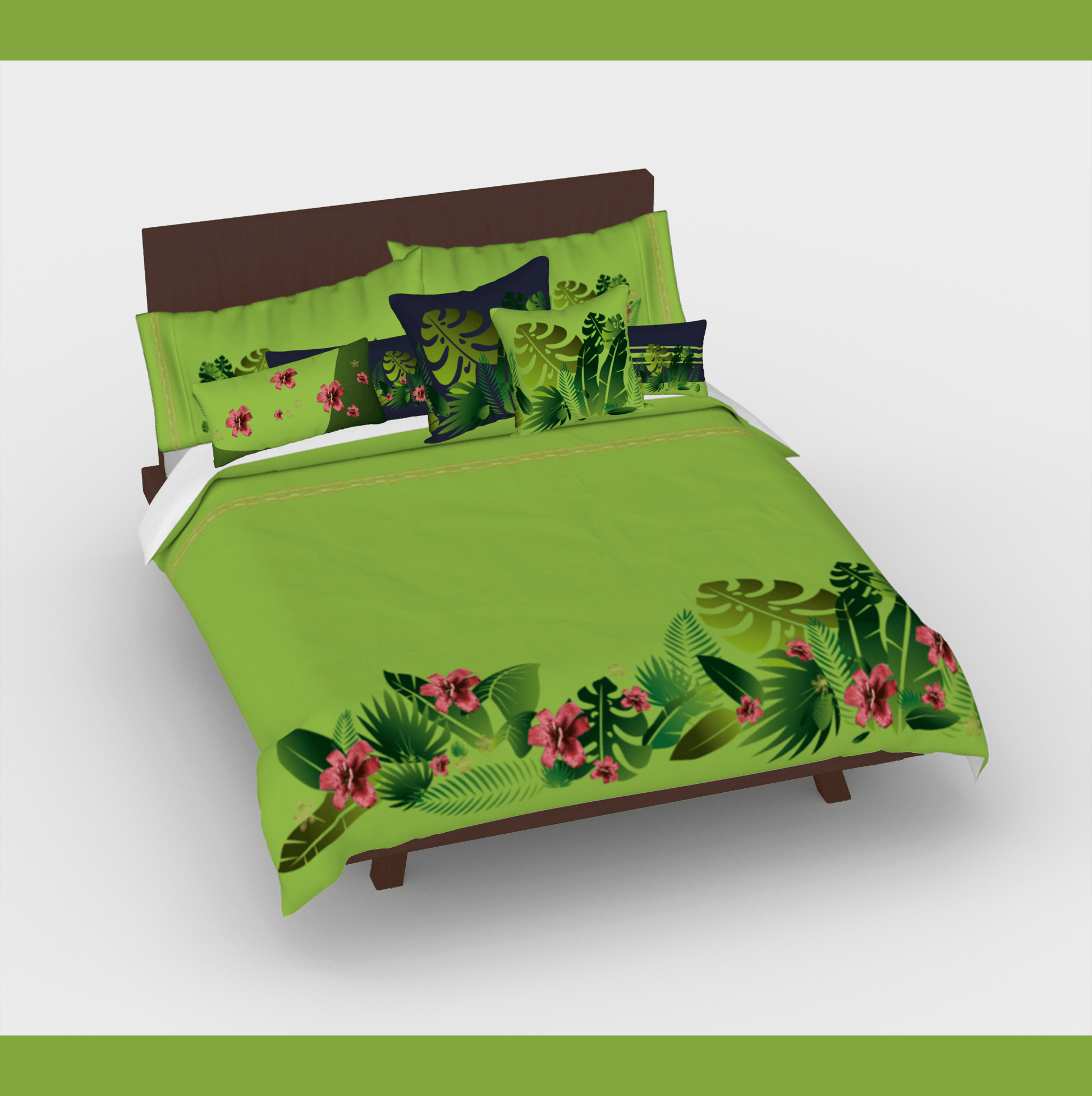 the-wheaten-store-tropical-pillow-case-marine-blue-bed-pillow-sleeve