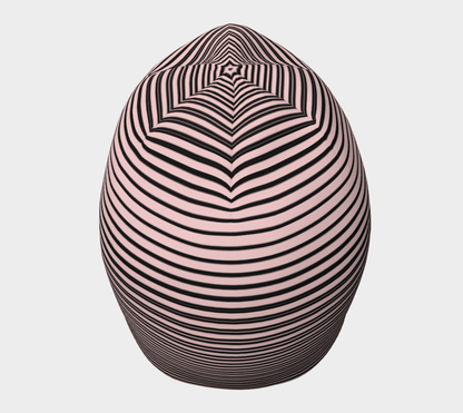 Tuque Hat - Baby Pink Striped - the wheaten store