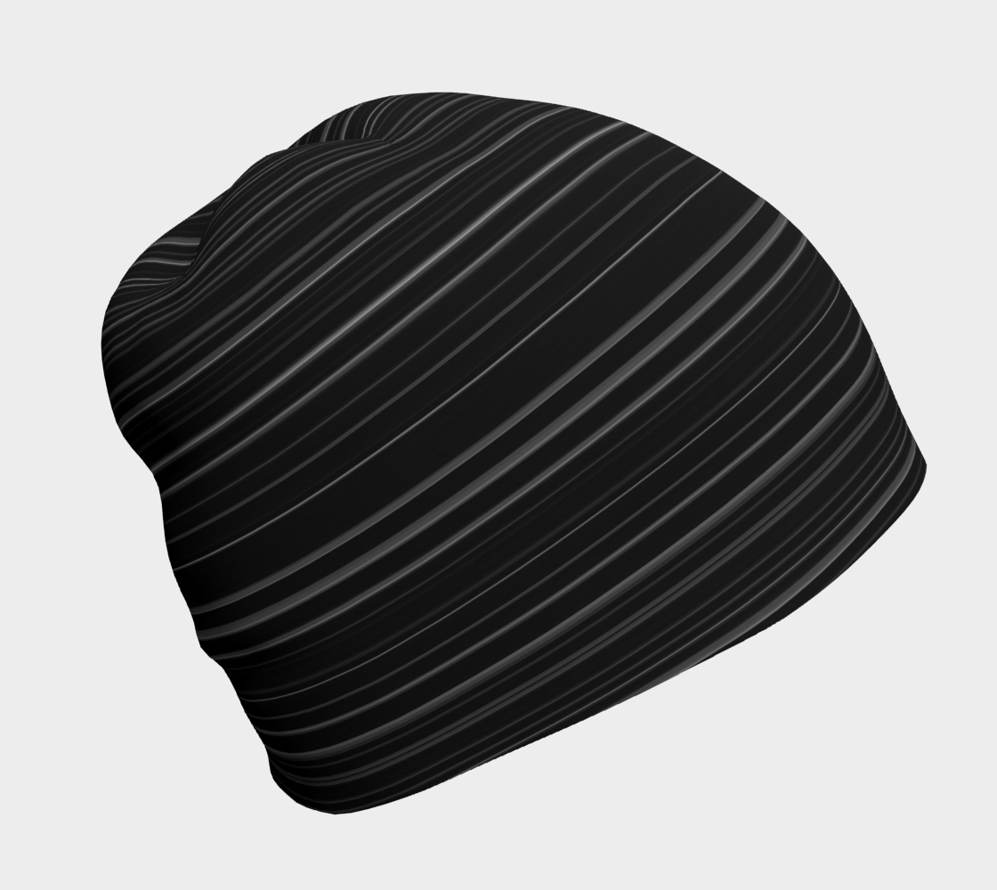 Tuque Hat - Black Striped - the wheaten store
